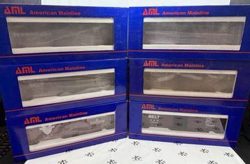 AML (American Mainline) G401 Steel Box Car 6 Box Lot New in Box. G Scale