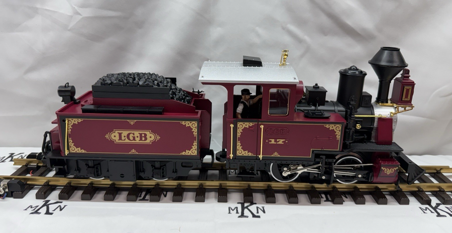 LGB 2217D Steam Locomotive and Powered Tender Red G Scale Rare Item