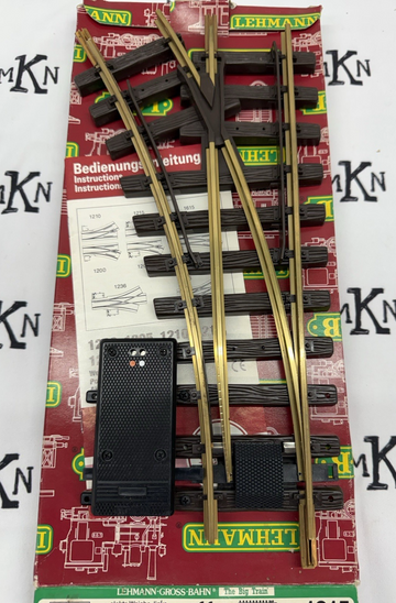 LGB 12150 1215 G Brass 30° Left Hand Remote Electric Switch Turnout NEW/Box