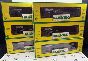 RAILKING One 1 Gauge Norfolk Southern 4 Bay Hoppers 6 Total Box Lot New G Scale
