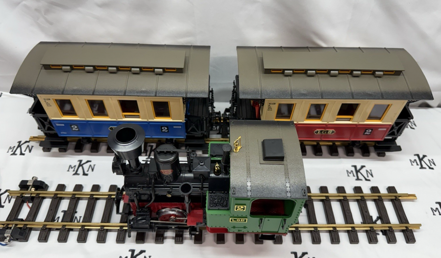 LGB 20301 Passenger Starter Train Set Figures Track G Scale W. Germany EX