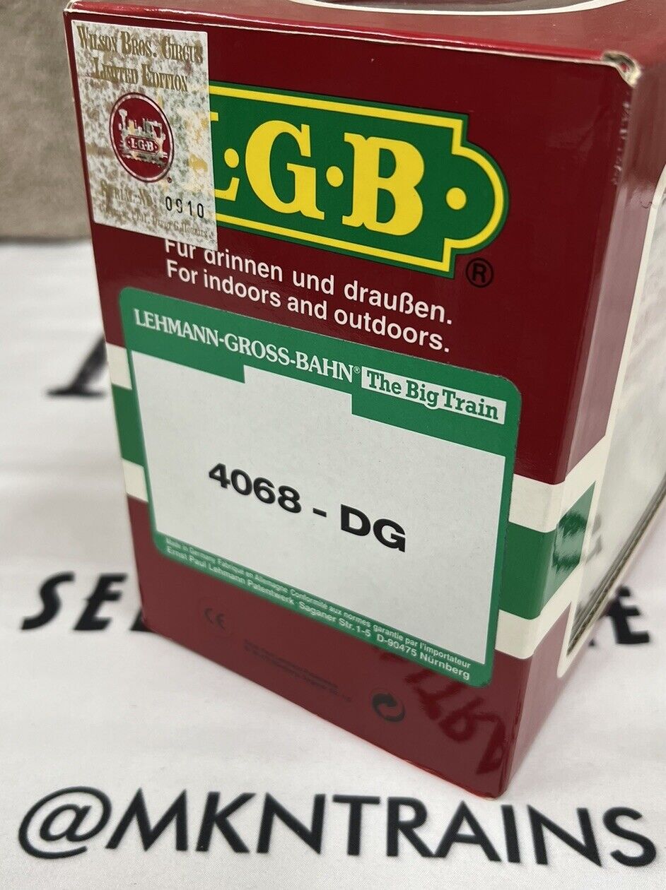 LGB G SCALE 4068 - DG Limited Edition Wilson Circus W/ Elephant NEW/Box G Scale