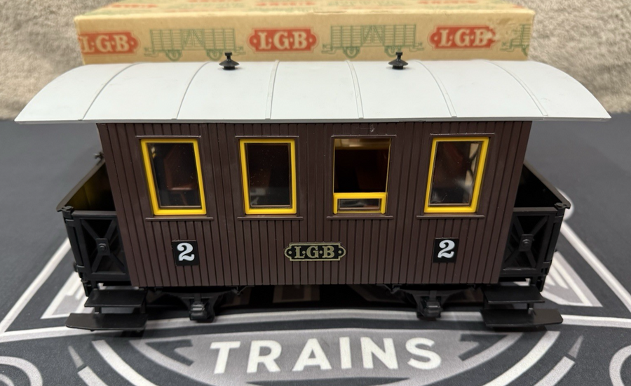 LGB  4065 #2 Brown Passenger Coach Car G Scale EX/Box