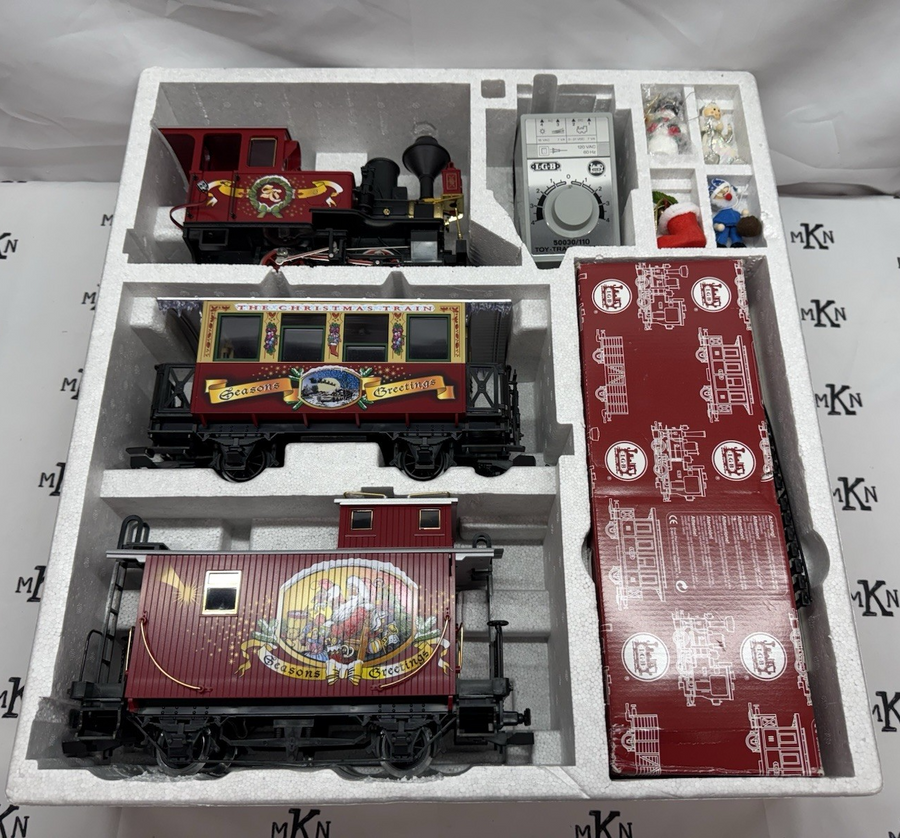 LGB 72550 Christmas Steam Engine Train Set G Scale Complete Lighted MINT