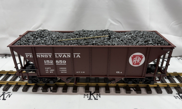 LGB 44763 Pennsylvania PRR 2 Bay Coal Hopper G Scale Metal Wheels #152859