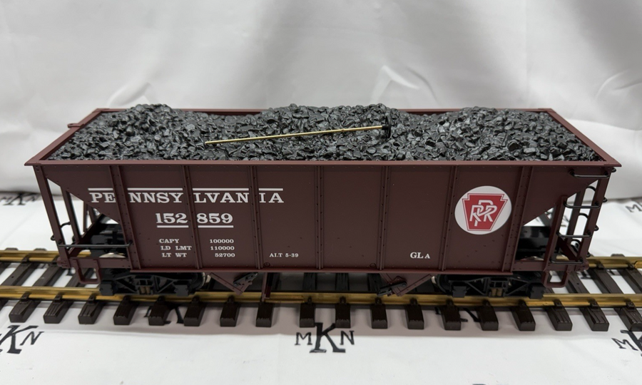LGB 44763 Pennsylvania PRR 2 Bay Coal Hopper G Scale Metal Wheels #152859