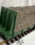 LGB 4078 SOUTHERN PACIFIC BULKHEAD FLATCAR WITH WOOD LOAD LN/BOX G Scale