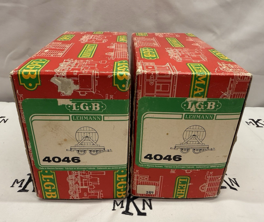 LGB 4046 CABLE REEL FLAT CAR GREEN (2 total) G SCALE