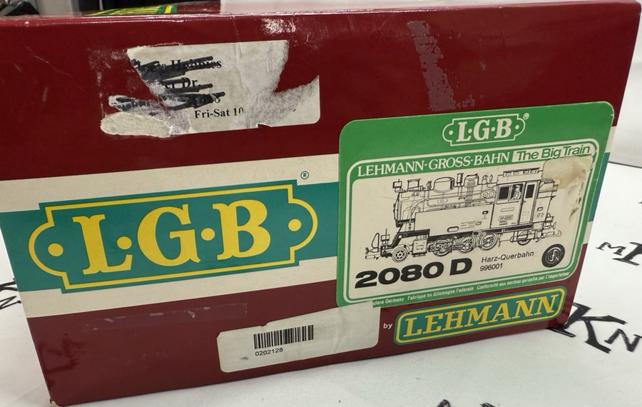 G Scale LGB 2080D DB Deutsche Reichsbahn 2-6-2 Steam Locomotive #99 6001