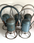 LOT of 5 Star Headlight & Lantern Company Antique Battery Railroad Lanterns