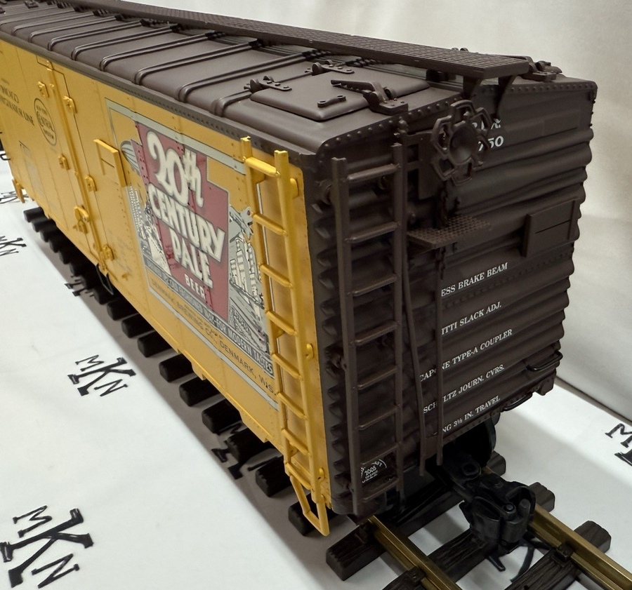 Aristo-Craft ART-46222 NYC 20th Century Pale Beer Steel Reefer Car G Scale