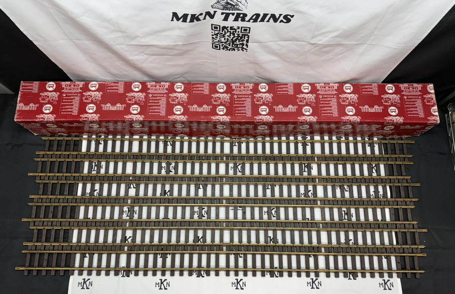 LGB 10610 G Scale Brass 4-foot Straight Track 6 Sections LN/Box