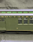 Bachmann G scale Southern Wood sided passenger cars #11 REA, #100 Coach