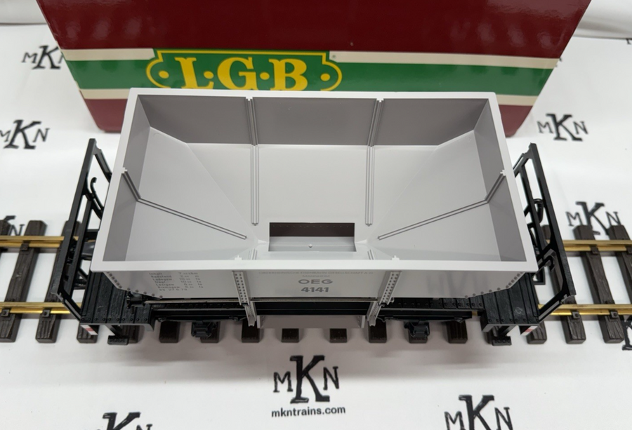 LGB 4141 OEG Grey Hopper BALLAST CAR G SCALE LN/Box