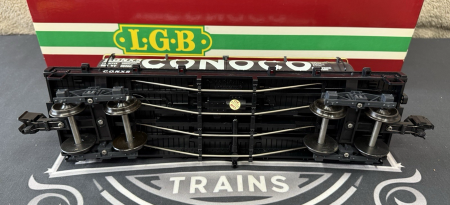 LGB 4080 Conoco Tank Car Metal Wheels G Scale LN Metal Wheels Knuckles