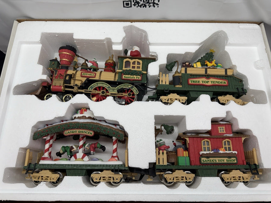 The HOLIDAY EXPRESS Animated Christmas Train Set #380 VINTAGE 1996 Santa