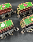 Bachmann G SCALE Wood Side Dump Cars (4 total) with Custom Gold Loads Very Nice