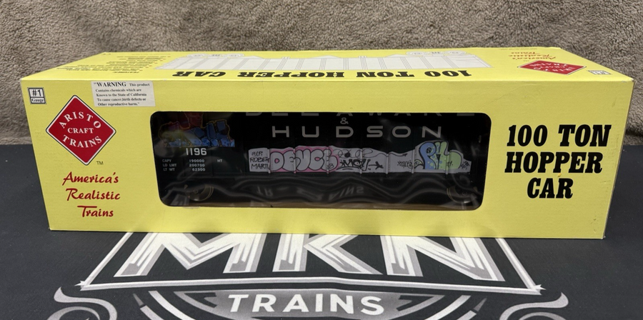 Aristo craft ART 41425 Delaware & Hudson 100 Ton Hopper Graffiti G Scale LN/BOX