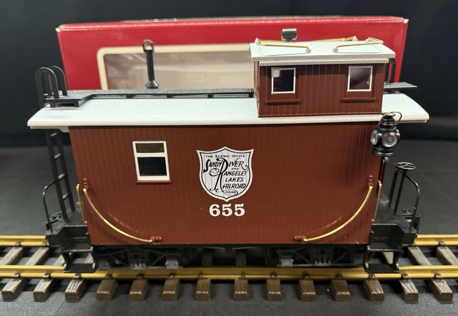 LGB 46655 SR&RL Sandy River Rangeley Lakes Caboose Metal Wheels Knuckles G Scale