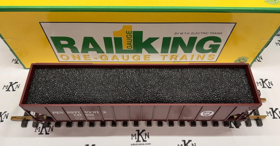 RAILKING One Gauge 70-75015 PRR Pennsylvania Hopper Coal Load #747538 G MINT