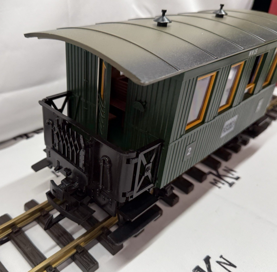 LGB 3106 GREEN 2nd Class PASSENGER COACH Car G Scale Metal Wheels