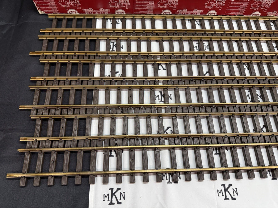LGB 10610 G Scale Brass 4-foot Straight Track 6 Sections LN/Box