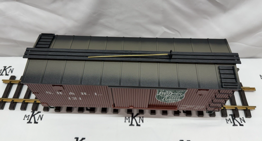 LGB 48670 Sandy River & Rangeley Lakes Boxcar metal wheels knuckles #121 G Scale
