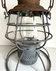 VINTAGE ADLAKE Adams Reliable Railroad Railway LANTERN with Clear Globe Glass