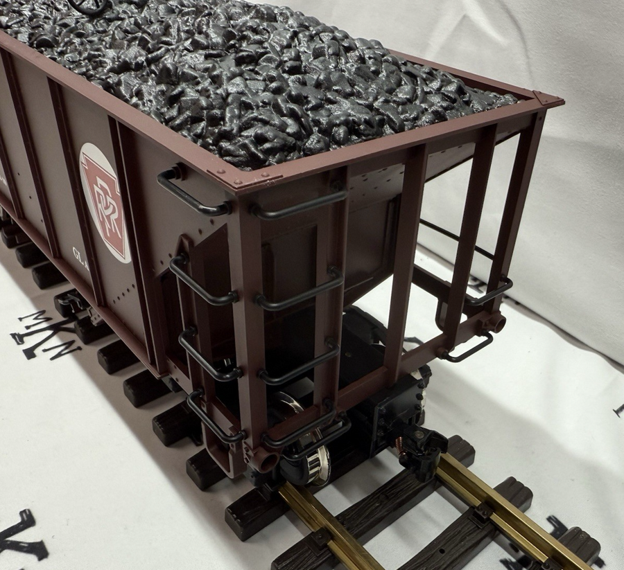 LGB 44763 Pennsylvania PRR 2 Bay Coal Hopper G Scale Metal Wheels #152859