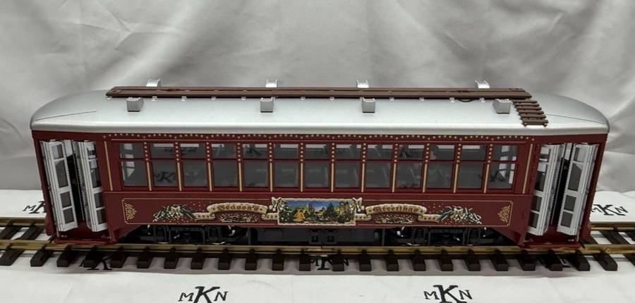 LGB 22382 CHRISTMAS TROLLEY Streetcar WITH SOUND LN G Scale