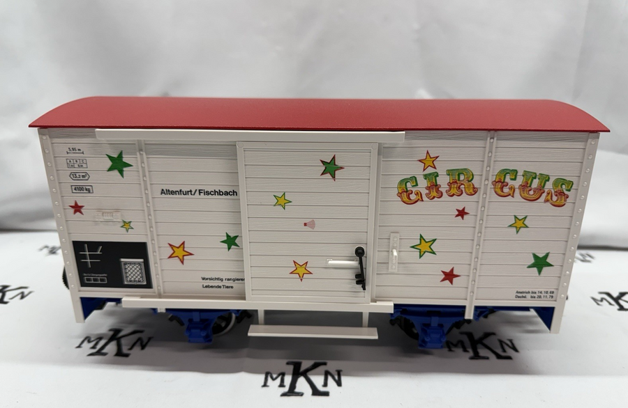 LGB 4136S Circus Sound Car with Sound G Scale New in box with Sleeve