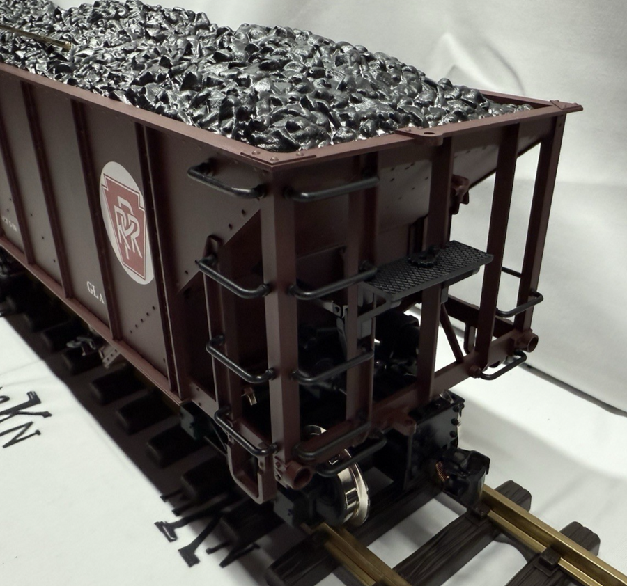LGB 44763 Pennsylvania PRR 2 Bay Coal Hopper G Scale #163830 Metal Wheels