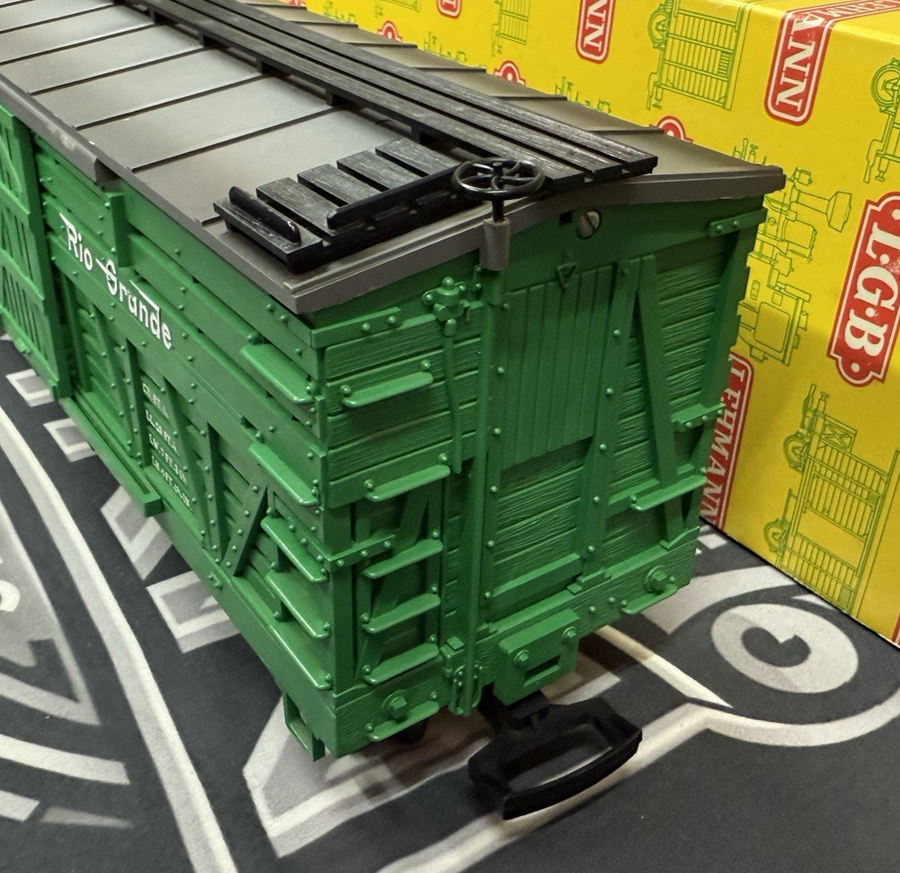 LGB 4068 DRGW Rio Grande Green Cattle Stock Car VG/Box Early Years G Scale