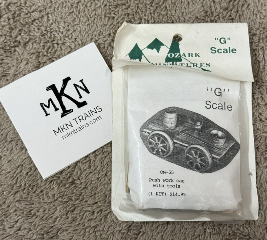 Ozark Miniatures G Scale PUSH WORK CAR with TOOLS KIT OM-55 New RARE