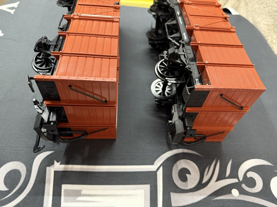 LGB 4021 High Side Gondola Red G Scale Old Stock X 2 Pieces Sold Together