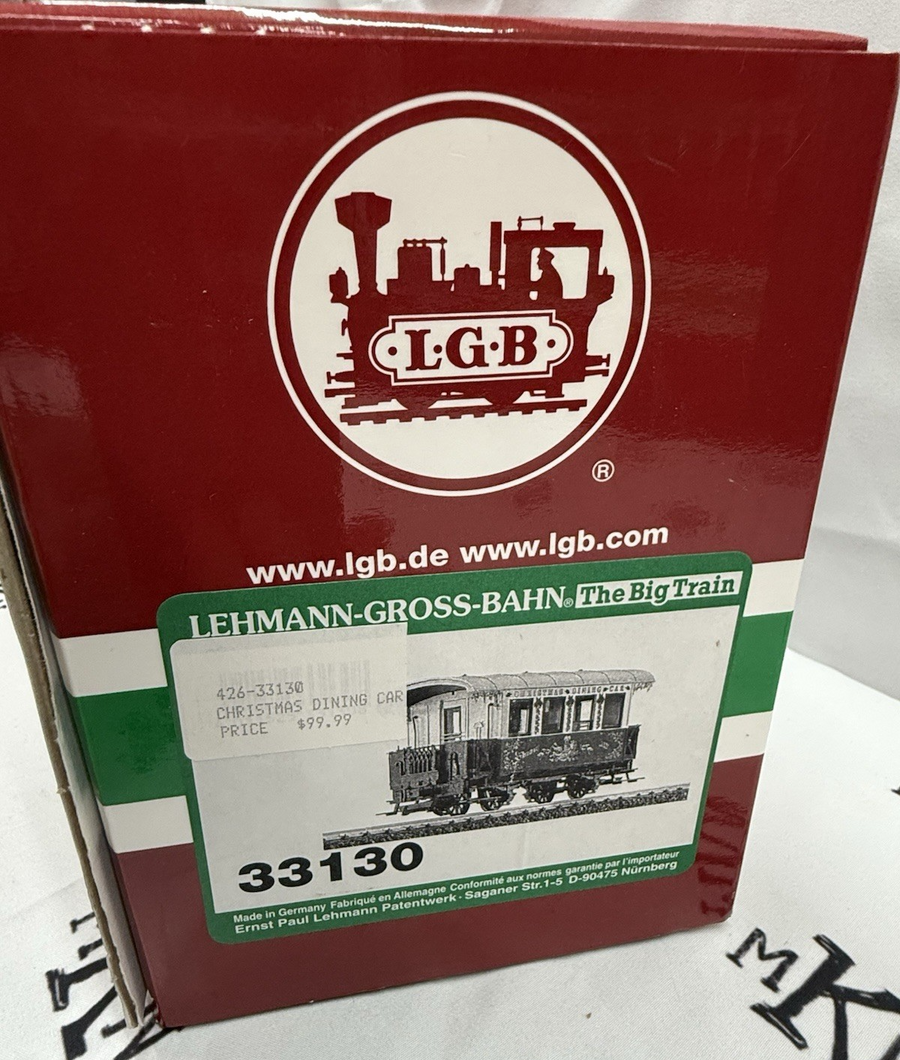 LGB G Scale 33130 Christmas 2002 Dining Car G Scale