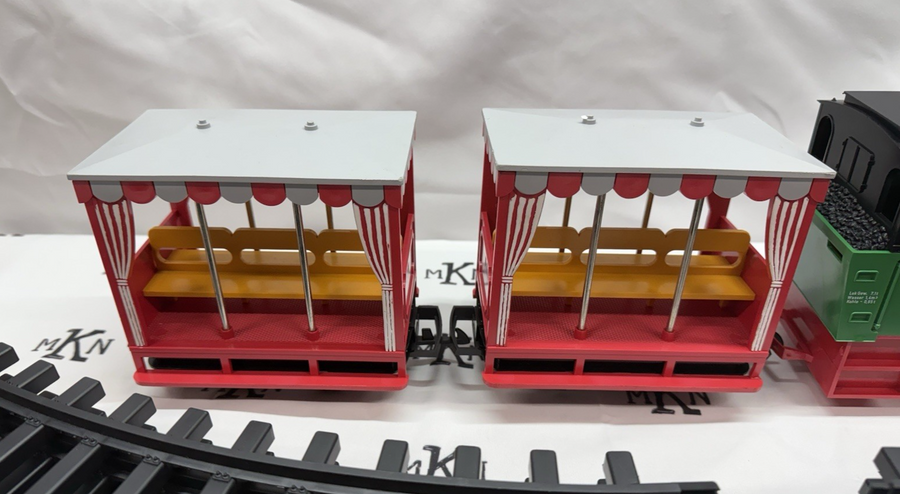 LGB #85 G-Scale Vintage 99 5001 With 2 Cars & Circle Track Plastic Battery Toy