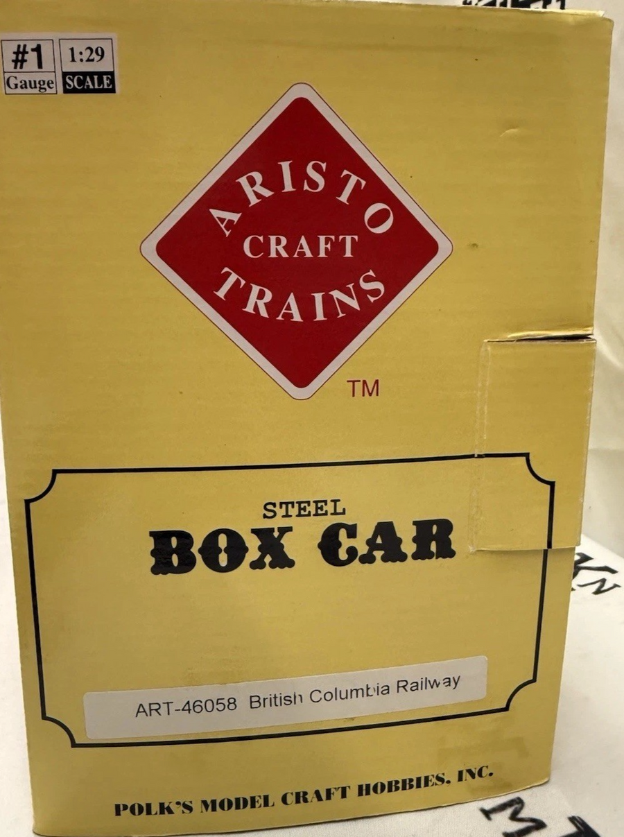 Aristo-Craft 46058 British Columbia Boxcar #4039 Metal Wheels G Scale