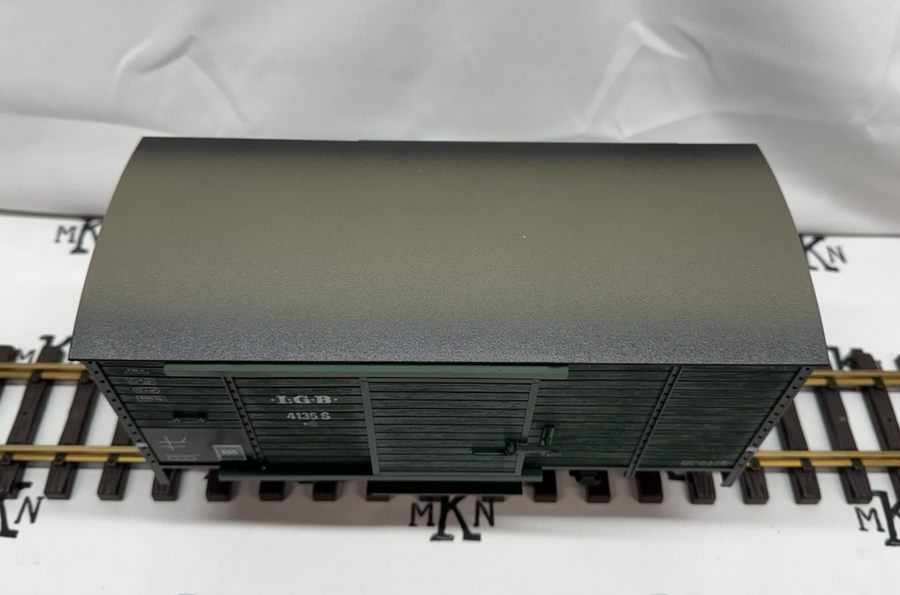 LGB 4135 S Box Car With Steam Engine Sound G Scale New in Box