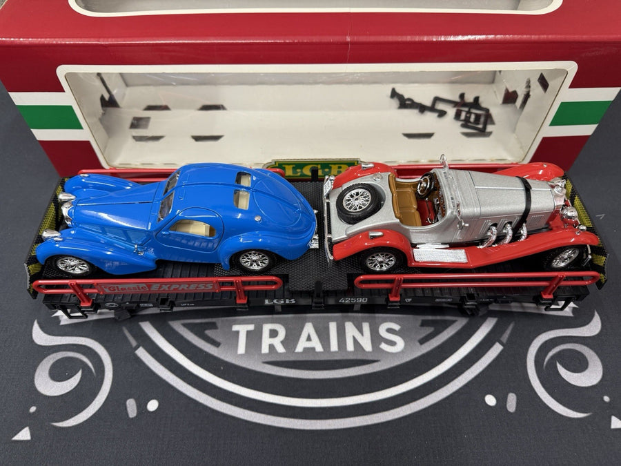 LGB 42590 G Scale Classic Car Carrier Train Car Collection Item LN/BOX