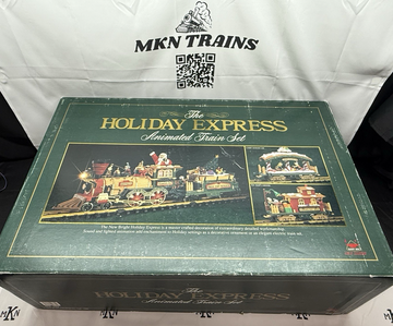 The HOLIDAY EXPRESS Animated Christmas Train Set #380 VINTAGE 1996 Santa