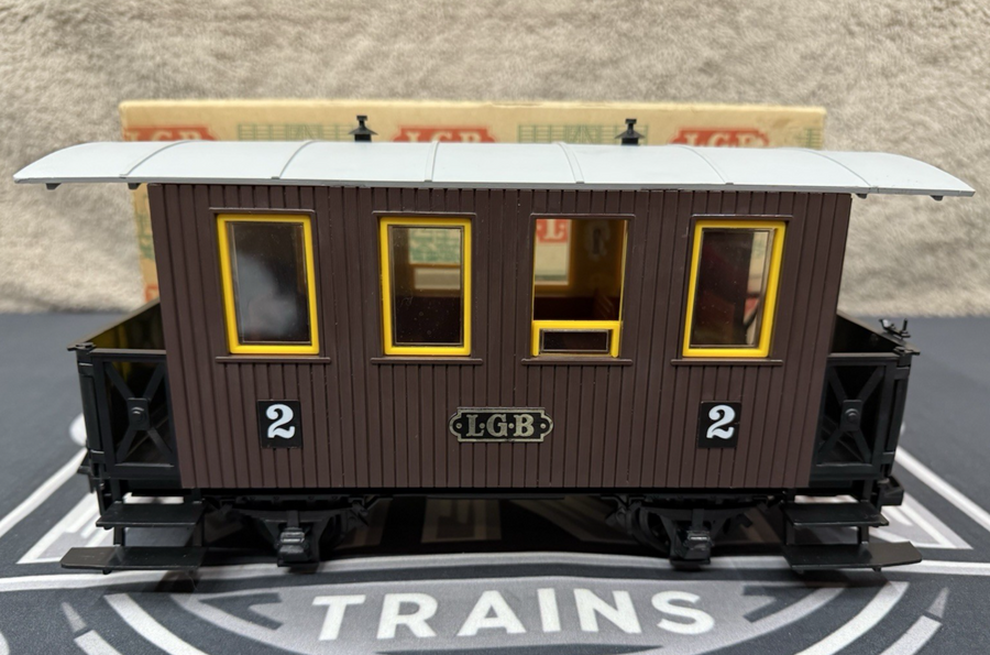 LGB  4065 #2 Brown Passenger Coach Car G Scale EX/Box