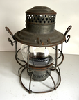 Antique I.C.R.R. Railroad Lantern The Adams & Westlake Co. Kero Vintage