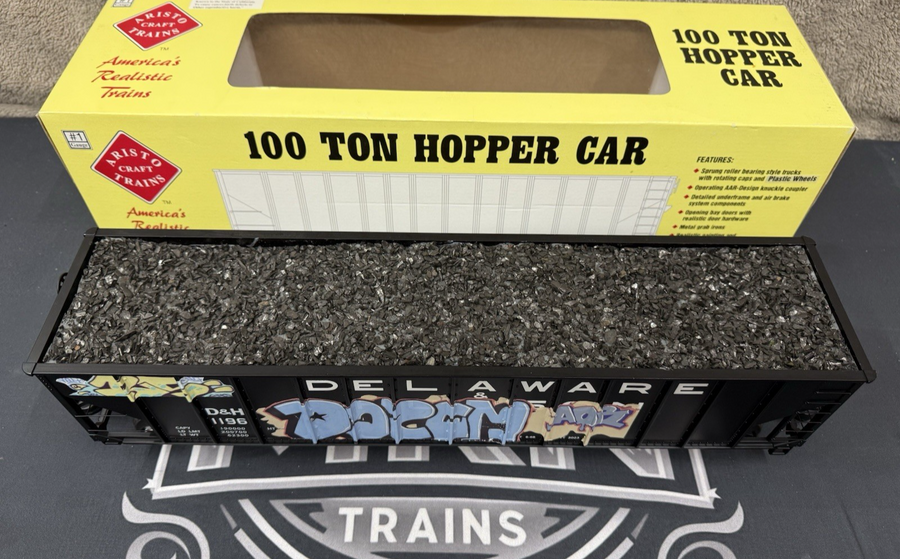 Aristo craft ART 41425 Delaware & Hudson 100 Ton Hopper Graffiti G Scale LN/BOX