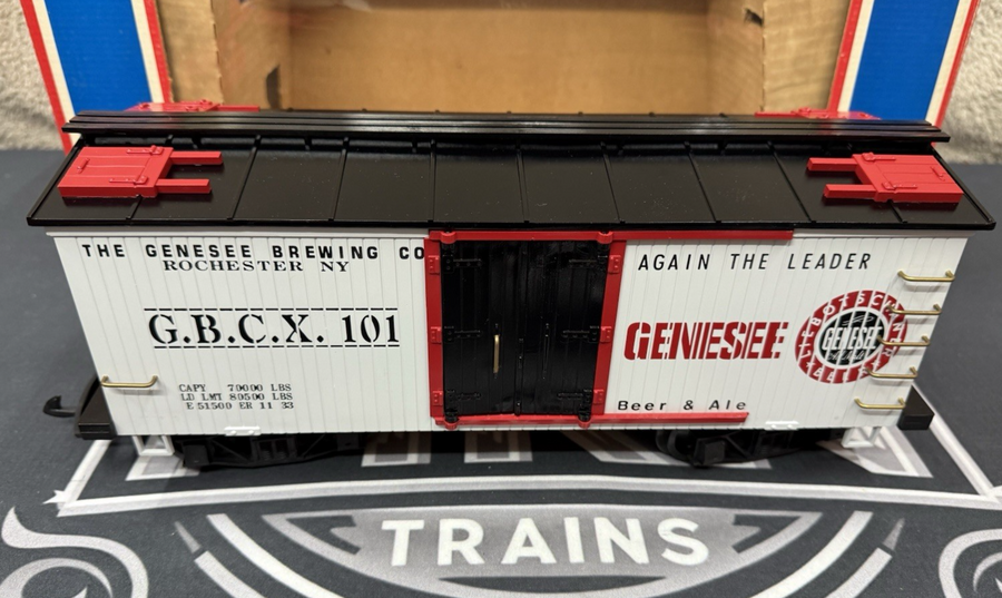 KALAMAZOO Trains 1871-8 G Scale Genesee Beer REEFER - G gauge LN/Box