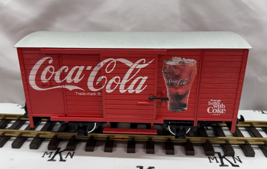 LGB 45352 Coca-Cola Box Car with Sound G Scale Metal Wheels LN/Box