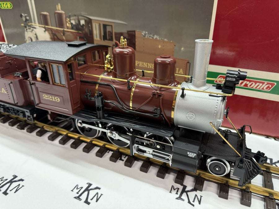 LGB 2219S G Pennsylvania 2-6-0 Mogul Steam Locomotive & Sound Tender LN G Scale