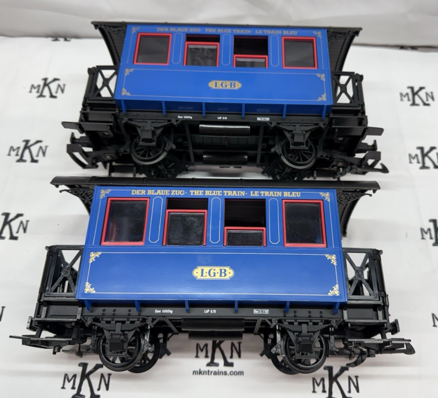 LGB 20301BZ The Blue Train Starter Set G Scale Complete LN with Track