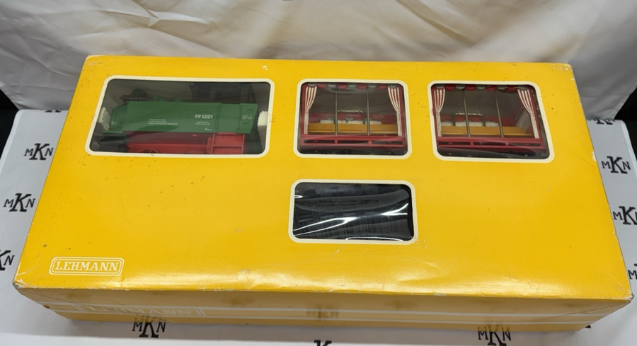 LGB #85 G-Scale Vintage 99 5001 With 2 Cars & Circle Track Plastic Battery Toy