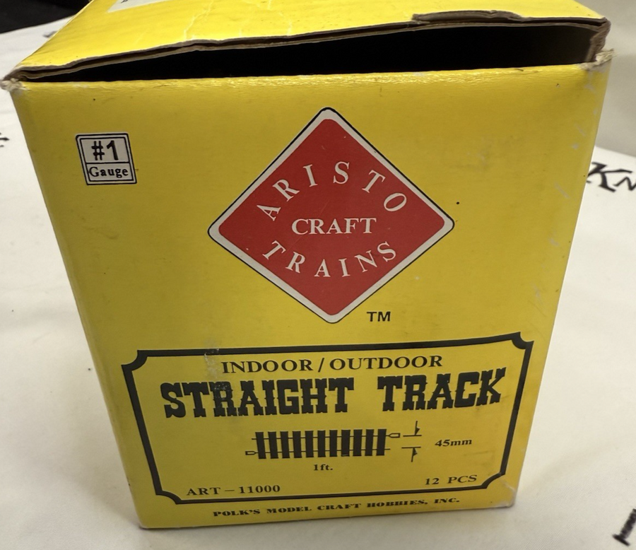 Aristo Craft ART-11000 G Scale Brass Euro Style 12" Straight Track 12 Pcs/box